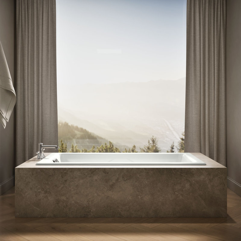 Tea-for-Two® 72" x 36" Soaking Bathtub, Ice Grey