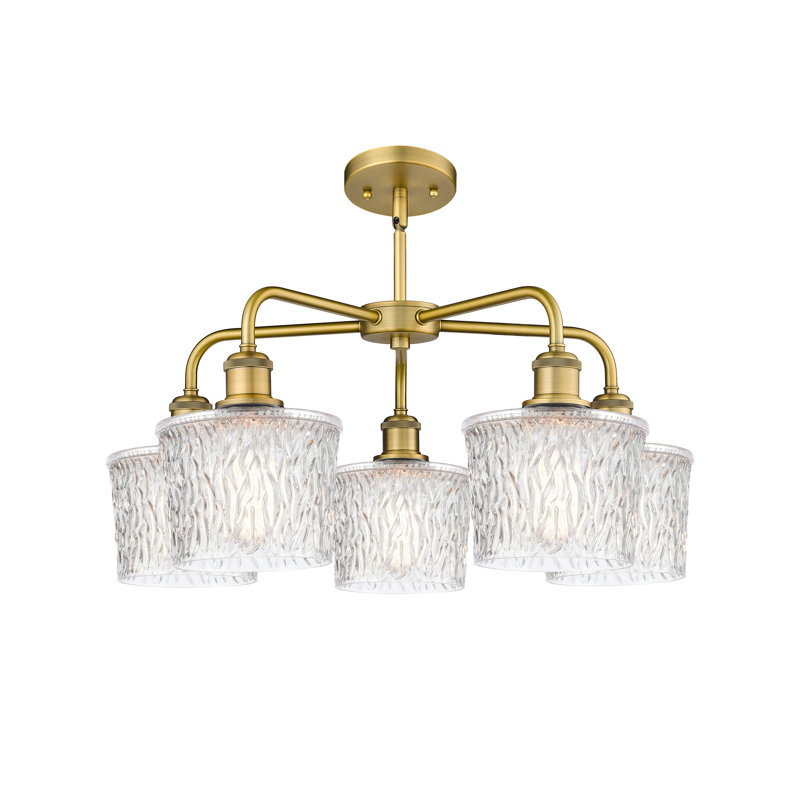 Lustre bol 5 lumières Iverson, Laiton brossé