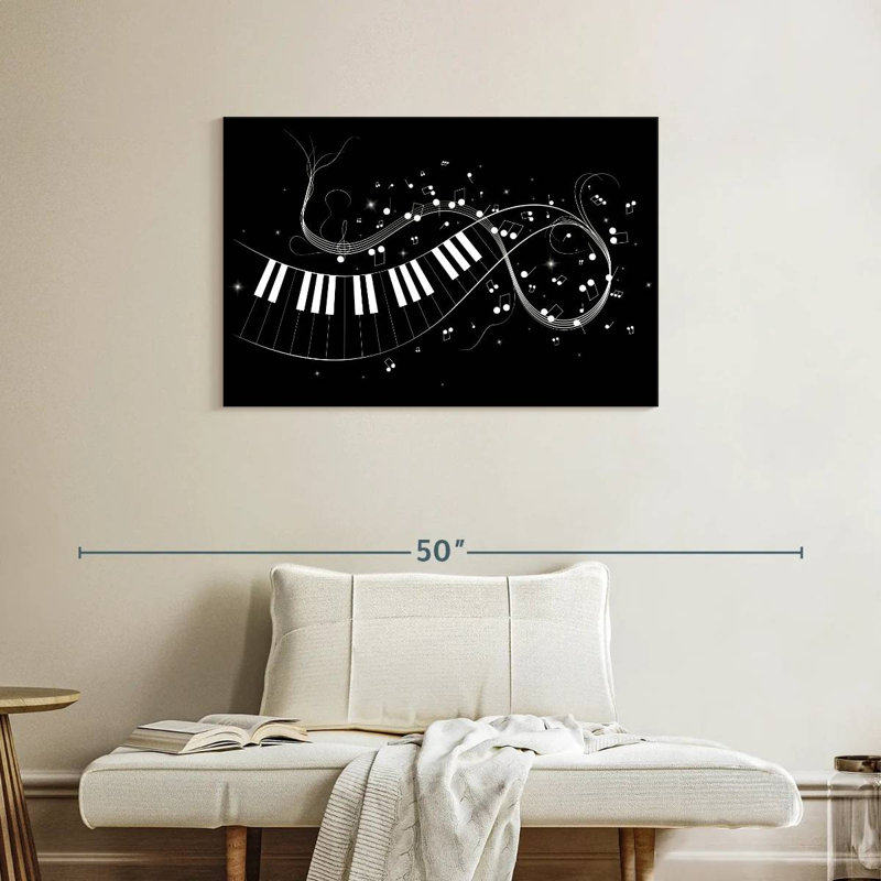 Abarca Piano Key Notes, 24" H x 36" W