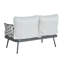 Causeuse et table en acier, gris-1064495794-1064495758