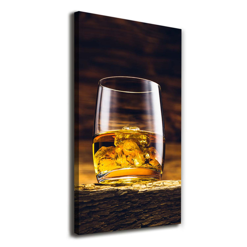 Bourbon In A Glass - Wrapped Canvas Print, 140cm H x 70cm W