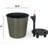 10.2" Grey Self-Watering Planter - For Intriguing Outdoor Landscapes Round Decor Exquisite Gardens-10435680