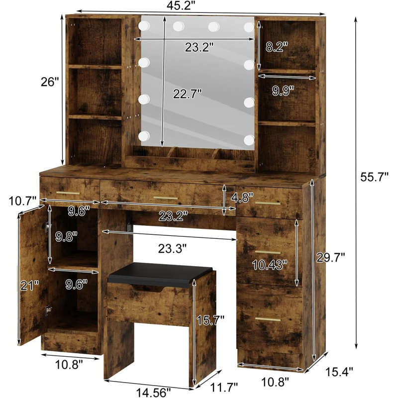 Dressing Table with Mirror