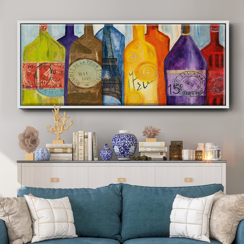 Vive La Bourgogne - toile encadrée, H 12 po x l 30 po