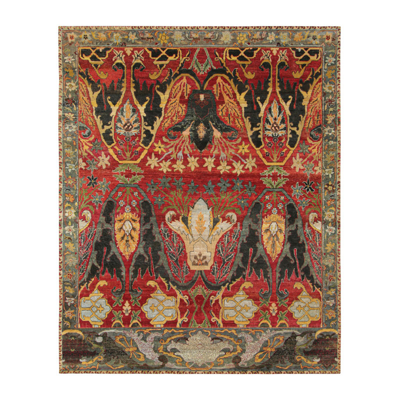 Hand Knotted Wool Area Rug
