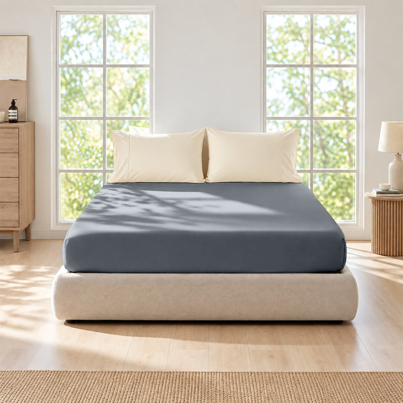 Rebrilliant Microfiber Fitted Sheet, Super King, Charcoal