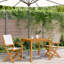 Chaise de patio pliante vidaXL en bois massif-633096780