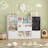 55.1'' Kids Storage Bookcase with 2 Removable Drawers, Toy Organizer with Chalkboard