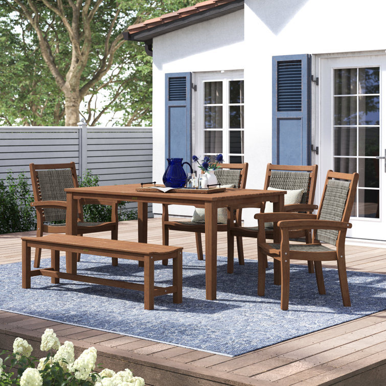 Fleur Rectangular 7 - Person 64'' Long Dining Set