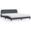 Cadre de lit vidaXL Gris foncé 152x203 cm Velours-97706088-97706080