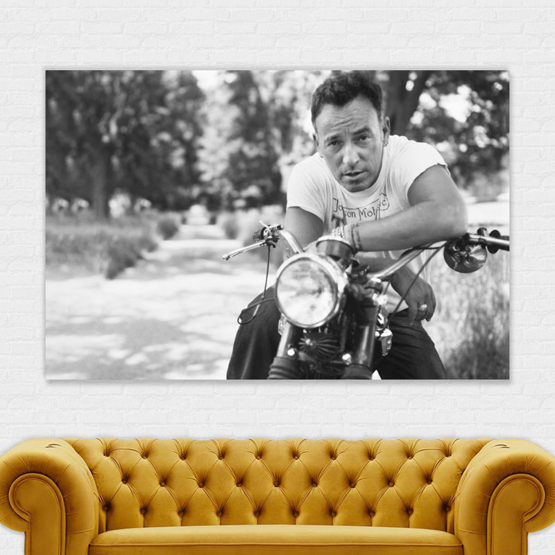 Bruce Springsteen Motorcycle - Wrapped Canvas Print, 31cm H x 41cm W x 4cm D