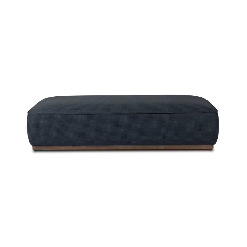 Audrianne Upholstered Ottoman, Fresno Cobalt Faux Leather