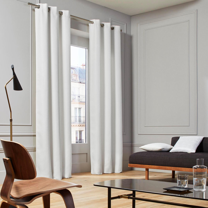 Hearns Room Darkening Single Curtain Panel, Natural, 280 W x 350 D cm