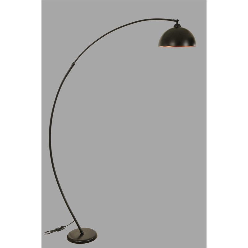Marlie 185cm Arched Floor Lamp, Black