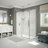 Halo 59" W x 79" H Single Sliding Semi-Frameless Shower Door-36554394