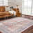 Amber Moroccan Machine Washable Red Area Rug-1640320891