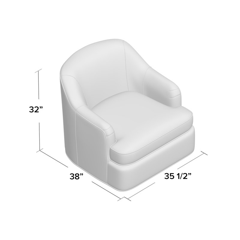 Chaise pivotante en cuir Laurel Canyon Alta Vista