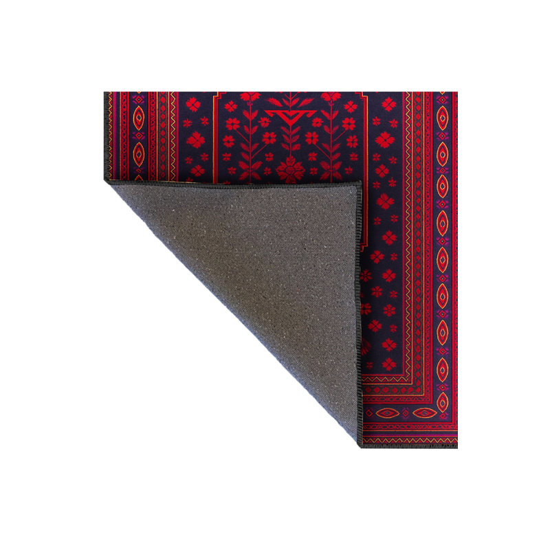 Tapis noir Mosso, 3'3" x 4'11"