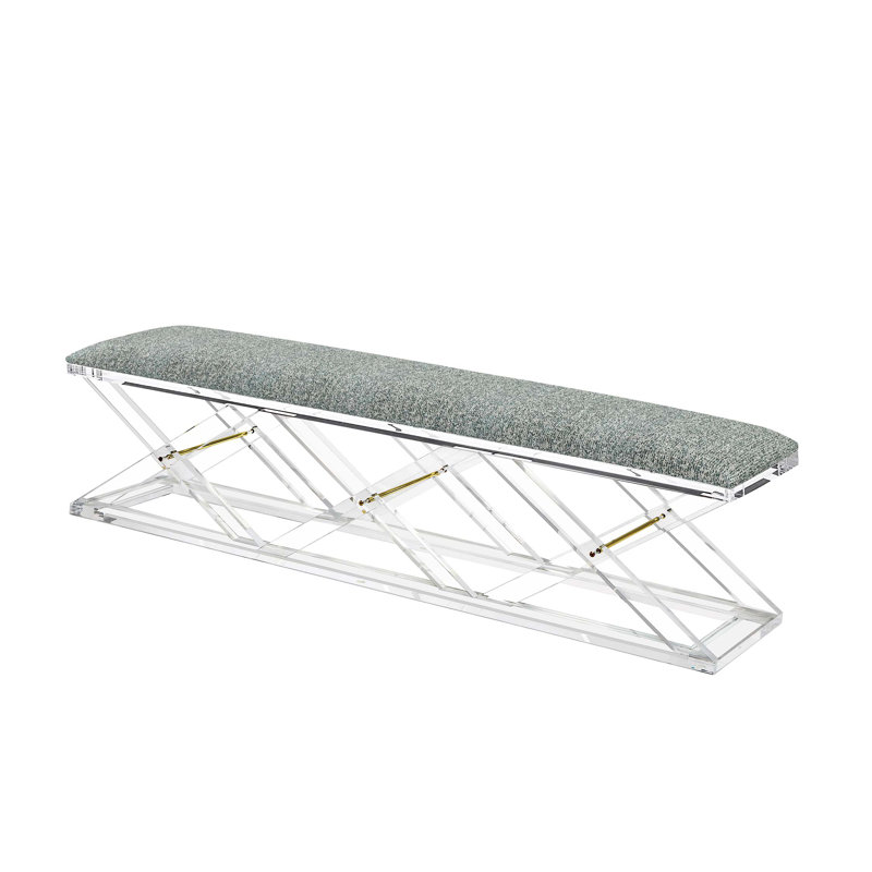 Asher Polyester Upholstered Bench, Pool