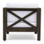 Chaise moderne du milieu du siècle, bois, gris et blanc - Bonnet style club élégant, sans manches