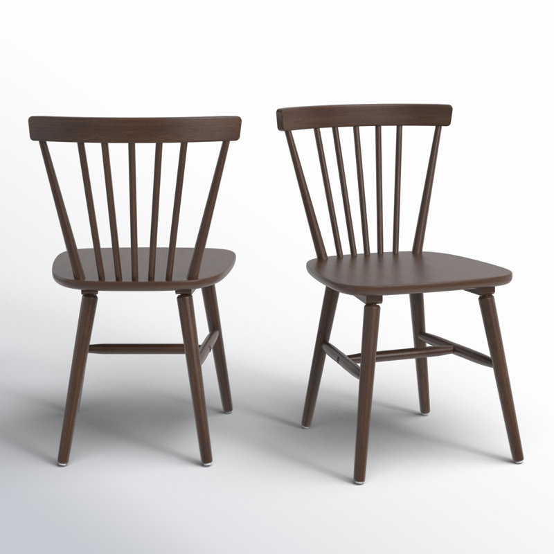 Antoya 17.83'' H Solid Wood Side Chair, Dark Walnut