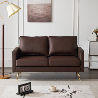 Bernardston 56.7'' Faux Leather Loveseat