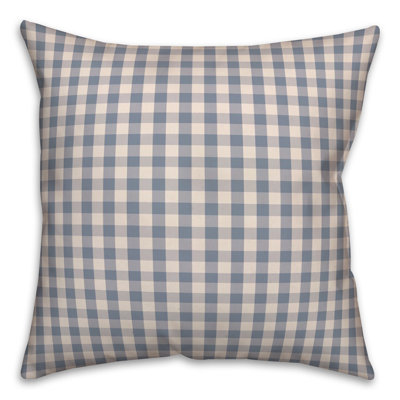 Plaid Outdoor Reversible Throw Pillow