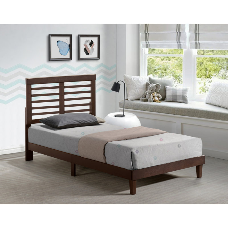 Isaul Slat Bed, Twin XL, Brown