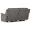 Canapé inclinable électrique Corbin, USB Zero Draw, similicuir gris ardoise