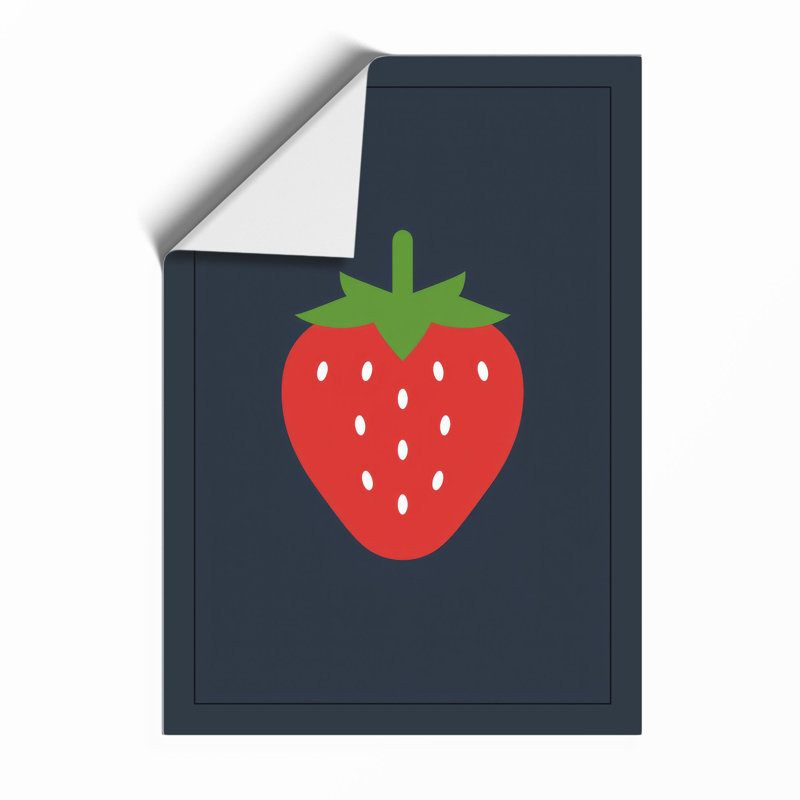 Simple Strawberry Minimalist - Framed Print, Unframed, A3 - 42.0 x 29.7 cm