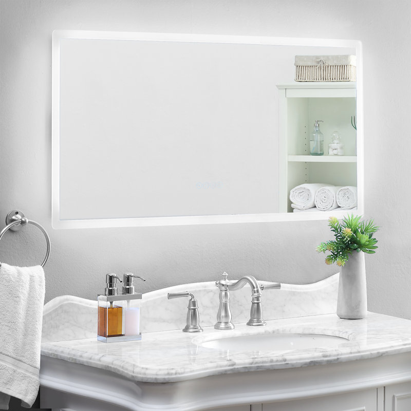 Harlene Flat Wall Mirror, 27" H x 48" W 