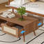 Table basse en rotin 39 po, table basse avec tiroir et tablette Boho-1149119173