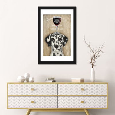 « dog aou vine dalmatien », impression sur toile