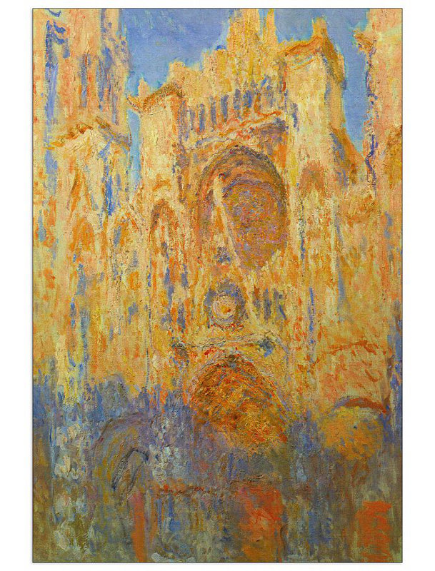 Claude Monet - Wrapped Canvas Painting, 90cm H x 60cm W x 1.8cm D, Yellow/Orange