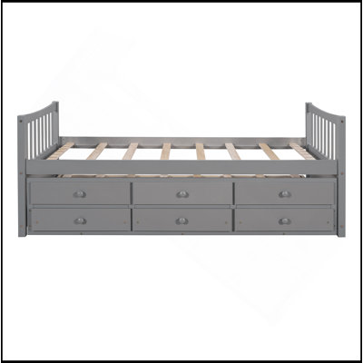 Daybed With Trundle And Drawers, Twin Size