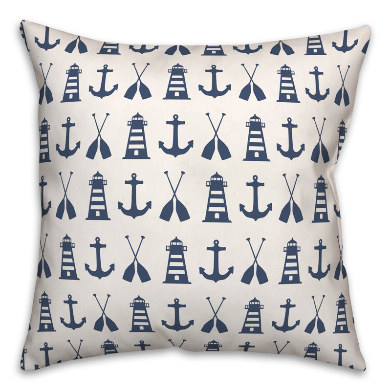  Housse et insert de coussin nautique, Bleu marine