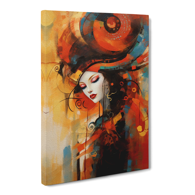 Courtesan Abstract - Wrapped Canvas Print, 60cm H x 40cm W x 3cm D