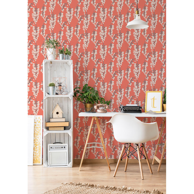 Nomad Heart Breaker 10' L x 24" W Wallpaper Roll, Red, PVC, Self-adhesive