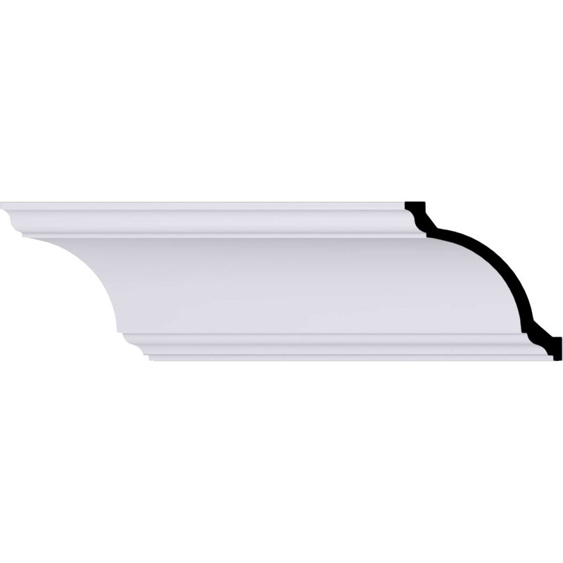 Moulure de couronne Holmdel H 6 1/2 po x P 6 3/8 po x F 8 7/8 po x L 94 1/2 po