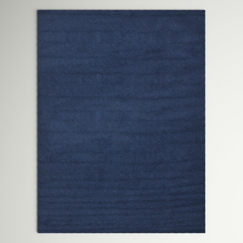 Tapis Santosha à poils longs, Rectangle 9 pi x 12 pi, Sapphire Blue
