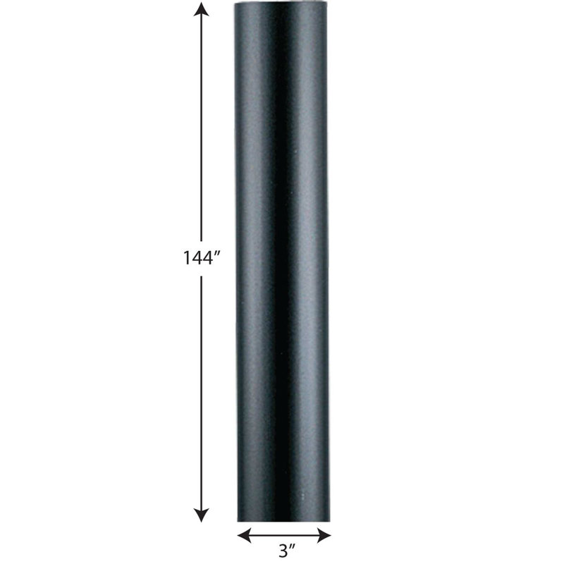 Rawson Post, 144", Black Powdercoat, No