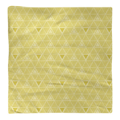 Serviette de table en coton à triangles dessinés à la main