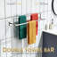 Porte-serviettes mural double en acier inoxydable 24 po-132827551