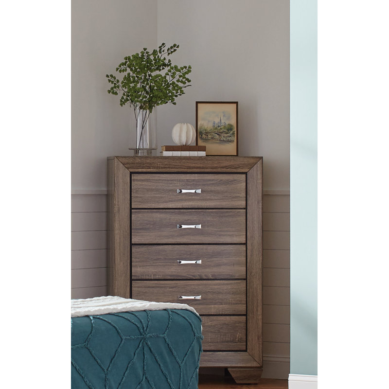 Ensemble de chambre à coucher avec commode 3 pièces Houston, Taupe délavé, Très grand