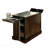 Transitional Side Table Storage Cabinet Pull Out Cup Holder And Built In Usb Outlet