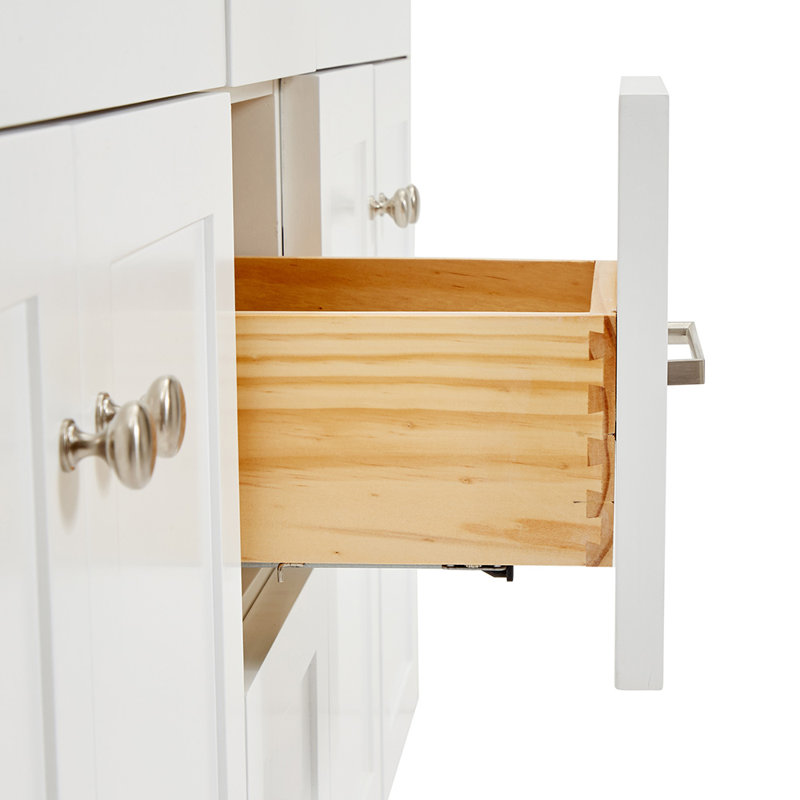Paulla 60'' W Double Bathroom Vanity Base, White