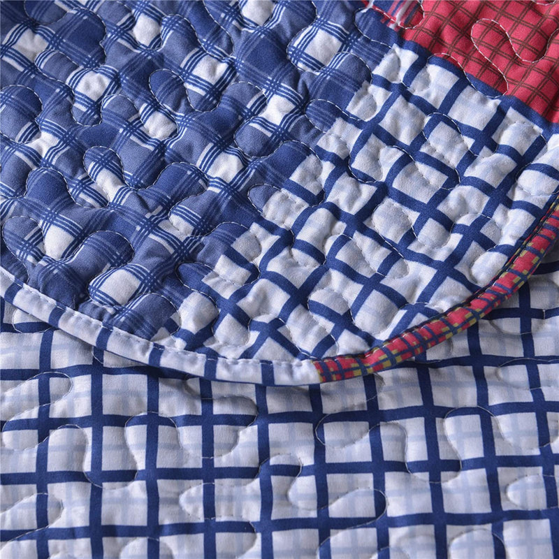 Battershell Plaid Quilt, King Quilt + 2 King Shams