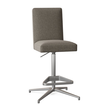 Uma Upholstered Adjustable Height Counter Stool with Metal Frame