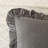 Velvet Ruffle Pillowcases Gray Pillowcases Queen Dark Gray Velvet Pillow Coves Ruffle Fringe Design Luxurious Pillow Cases with Pocket Closure Set of 2-123164938-123164937