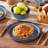 vancasso 4 Piece Blue Ceramic Dinner Plates Set,Kiln-Fired Plates-1387635330
